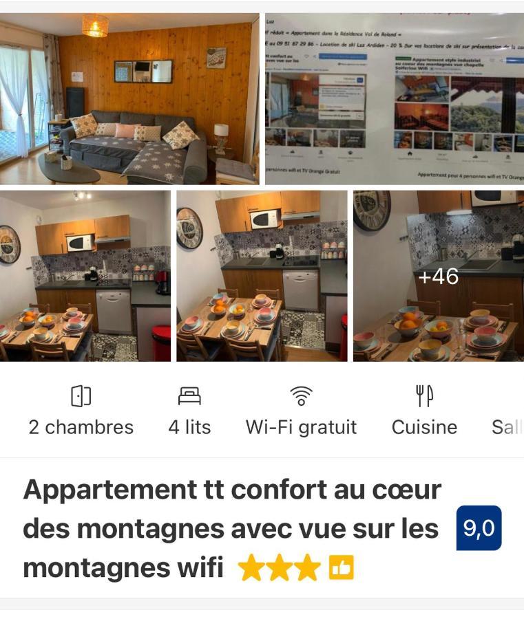 Appartement Tt Confort Au Coeur Des Montagnes Vue Sur Les Montagnes II Wifi Luz-Saint-Sauveur Eksteriør bilde